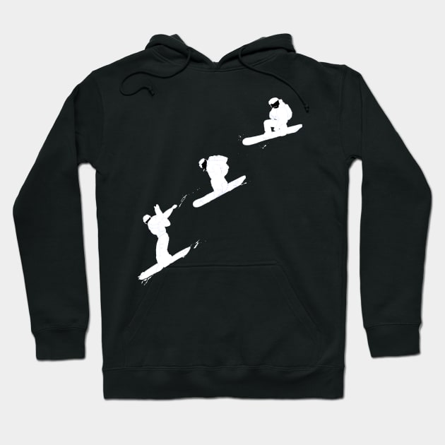 Freestyle snowboarder in snow terrain park big air snowboard tricks Hoodie by Artstastic